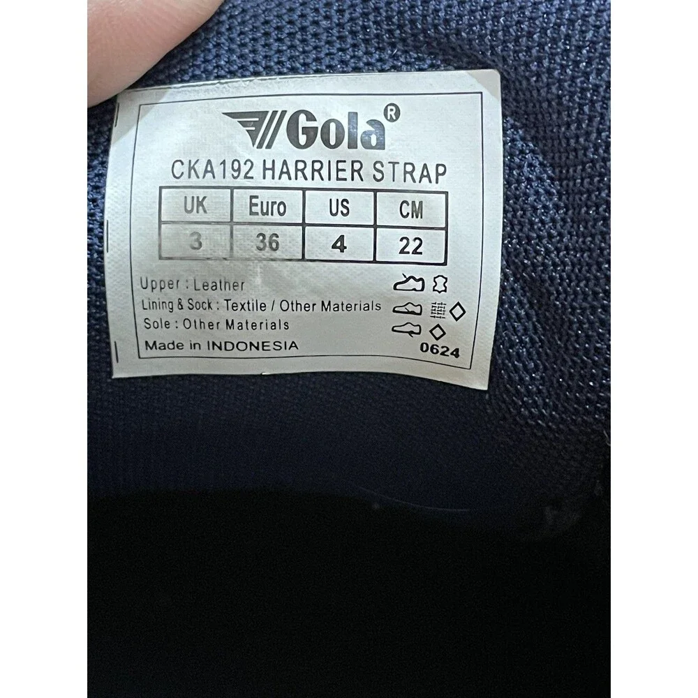 Gola Classics Harrier Vel 2 Strap Suede Unisex Sneakers Blue White US 4